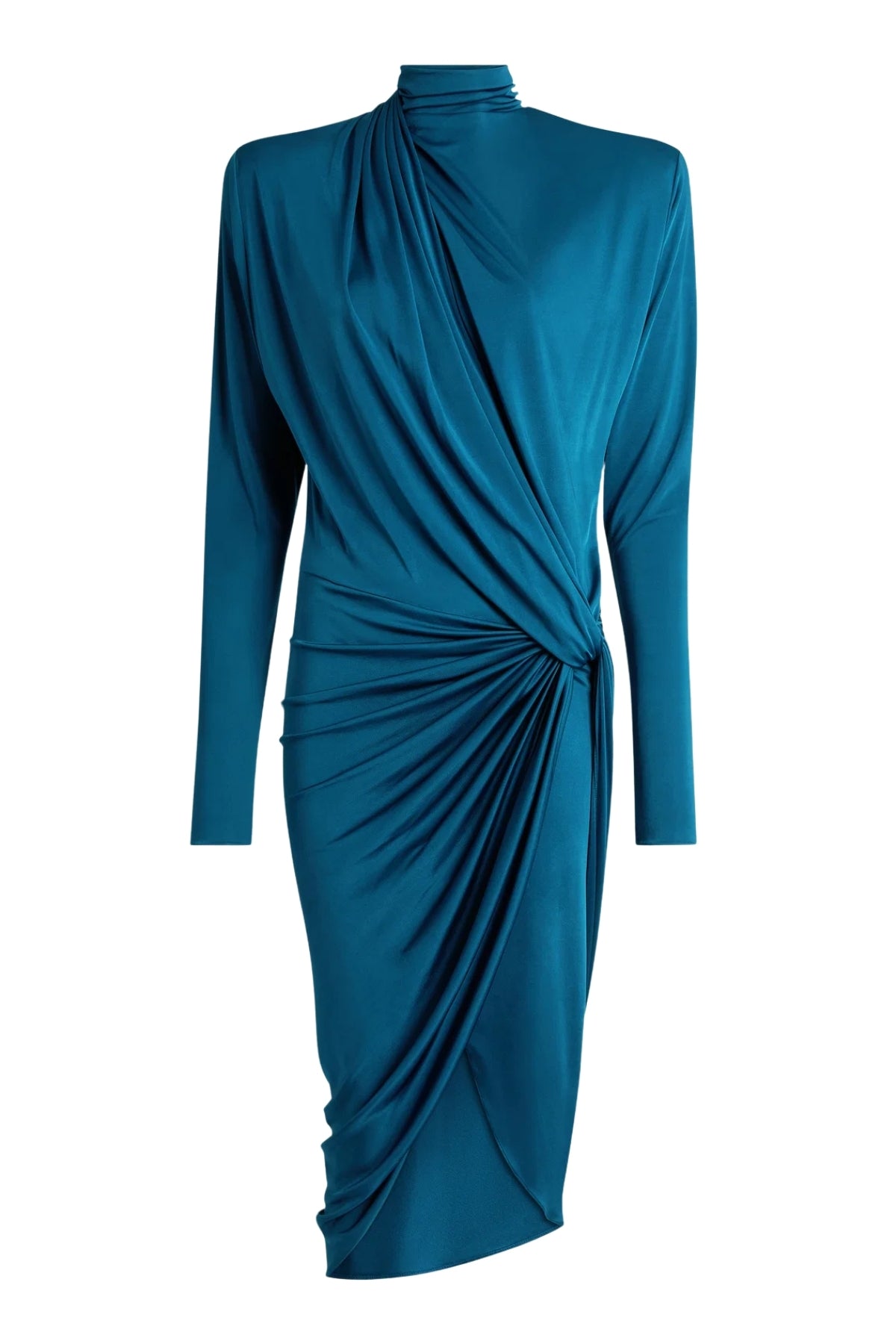 Draped Flowing Jersey Dress-Balmain-Boyds Philadelphia
