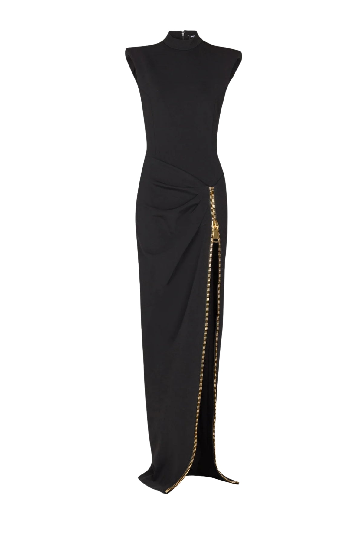 Long Jersey Dress with Leg Slit-Balmain-Boyds Philadelphia