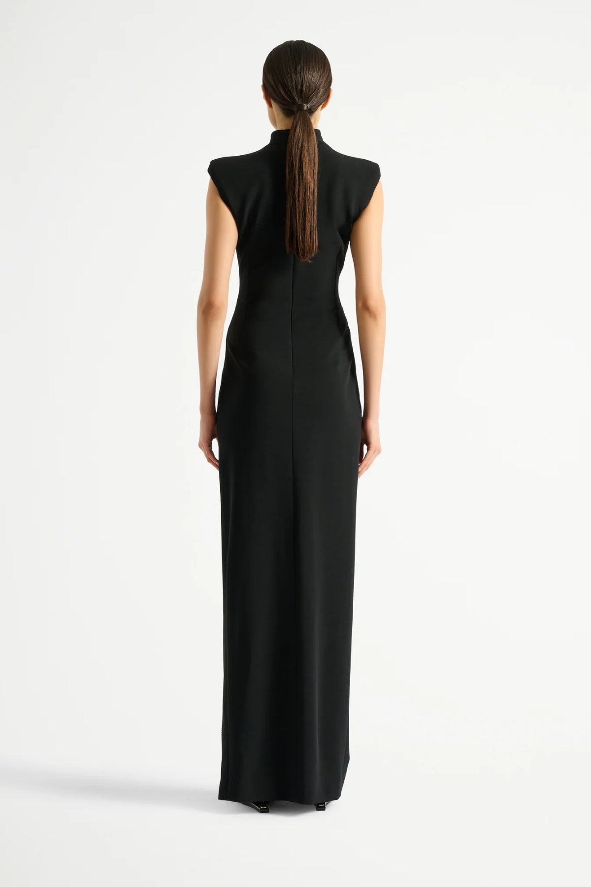Long Jersey Dress with Leg Slit-Balmain-Boyds Philadelphia