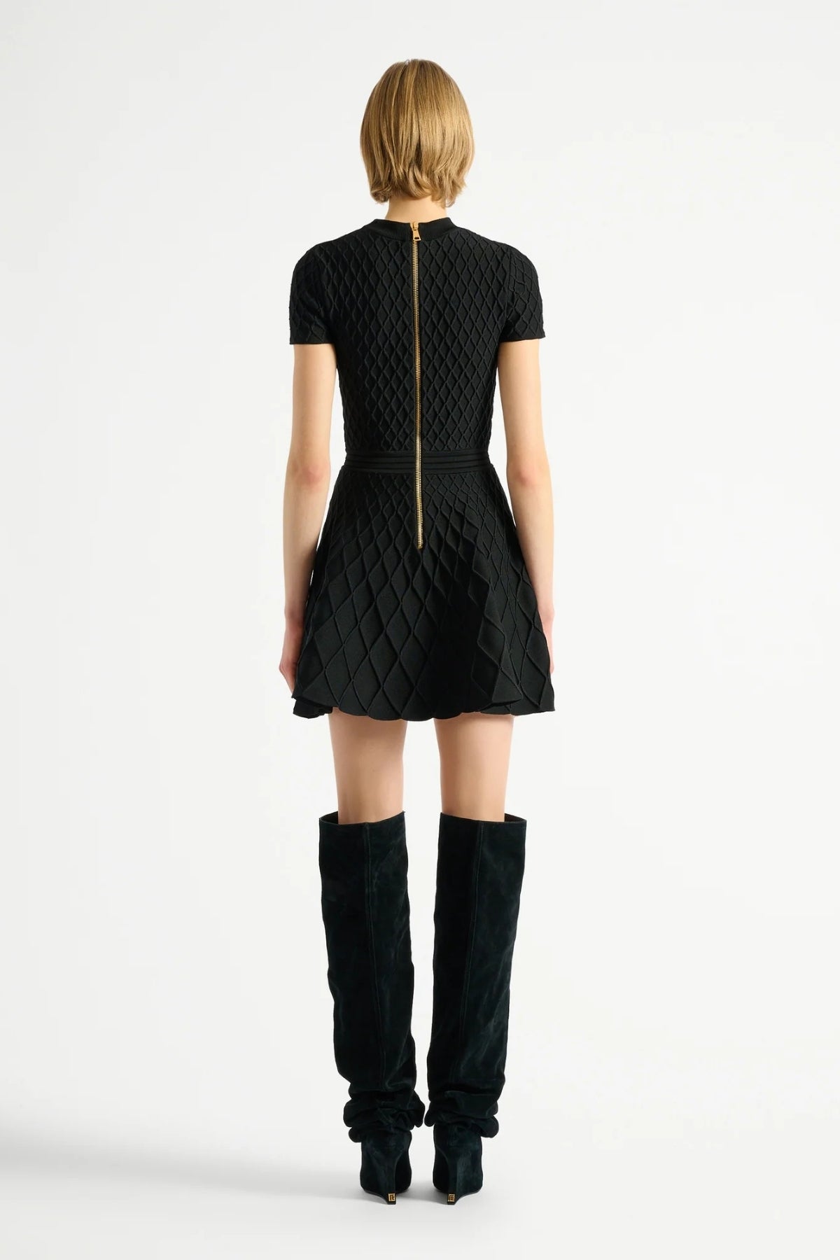 Flared Knit Dress-Balmain-Boyds Philadelphia