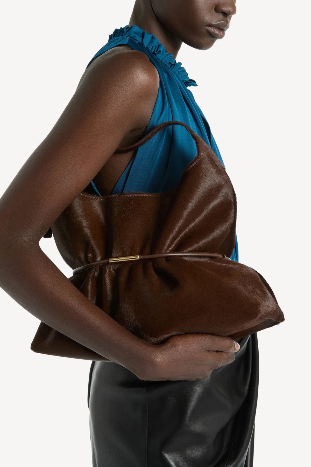 SPHYNX Medium Bag in Pony-Effect Leather-Balmain-Boyds Philadelphia