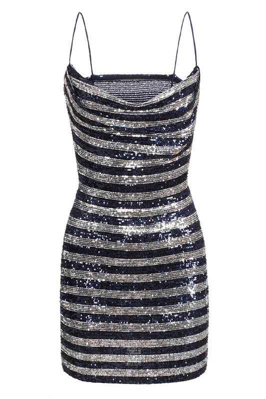 Cowl Neck Glitter Dress-Balmain-Boyds Philadelphia