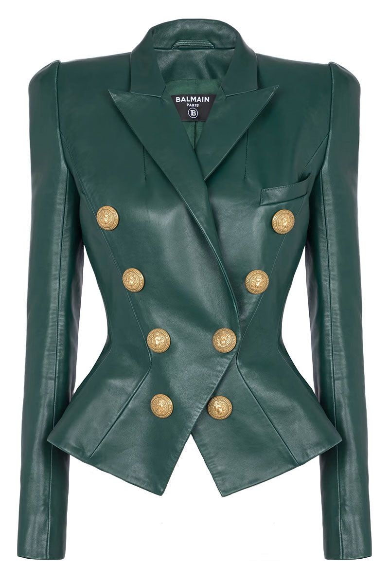 Cinched-Waist Leather Jacket by Balmain – Boyds