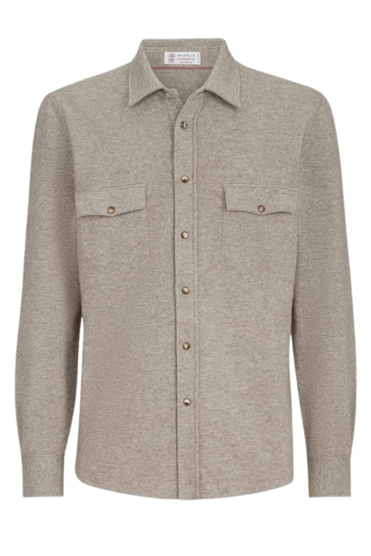 Virgin Wool, Cashmere and Silk Knit Shirt