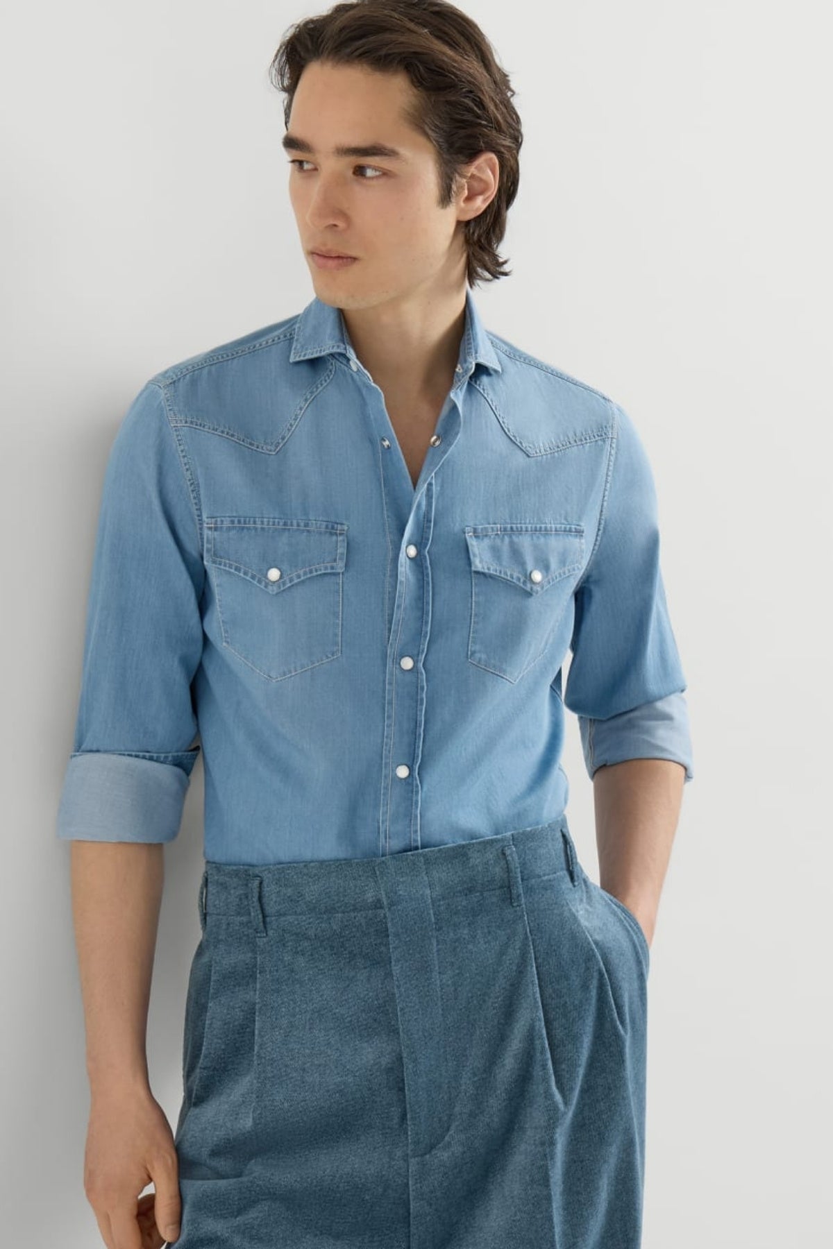 Lightweight Denim Western Shirt