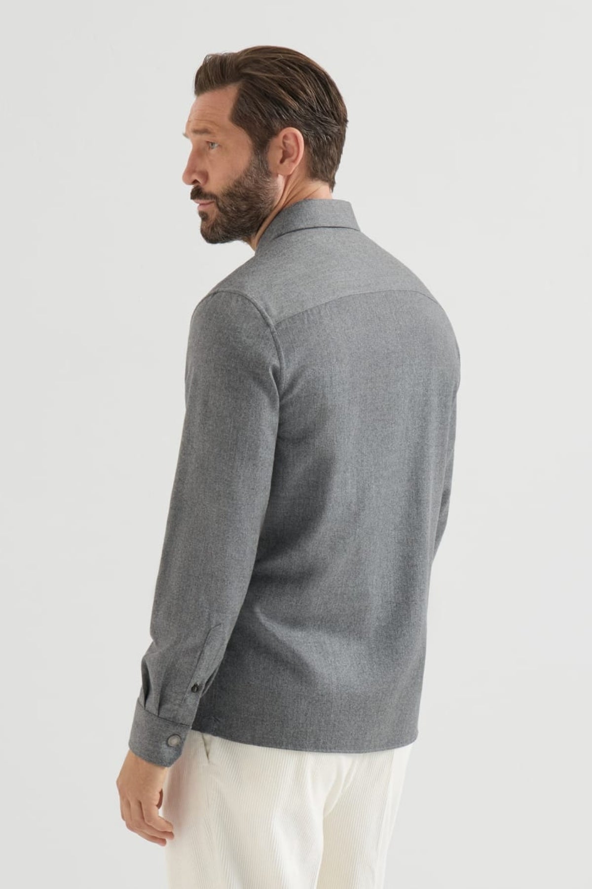 Virgin Wool Flannel Overshirt