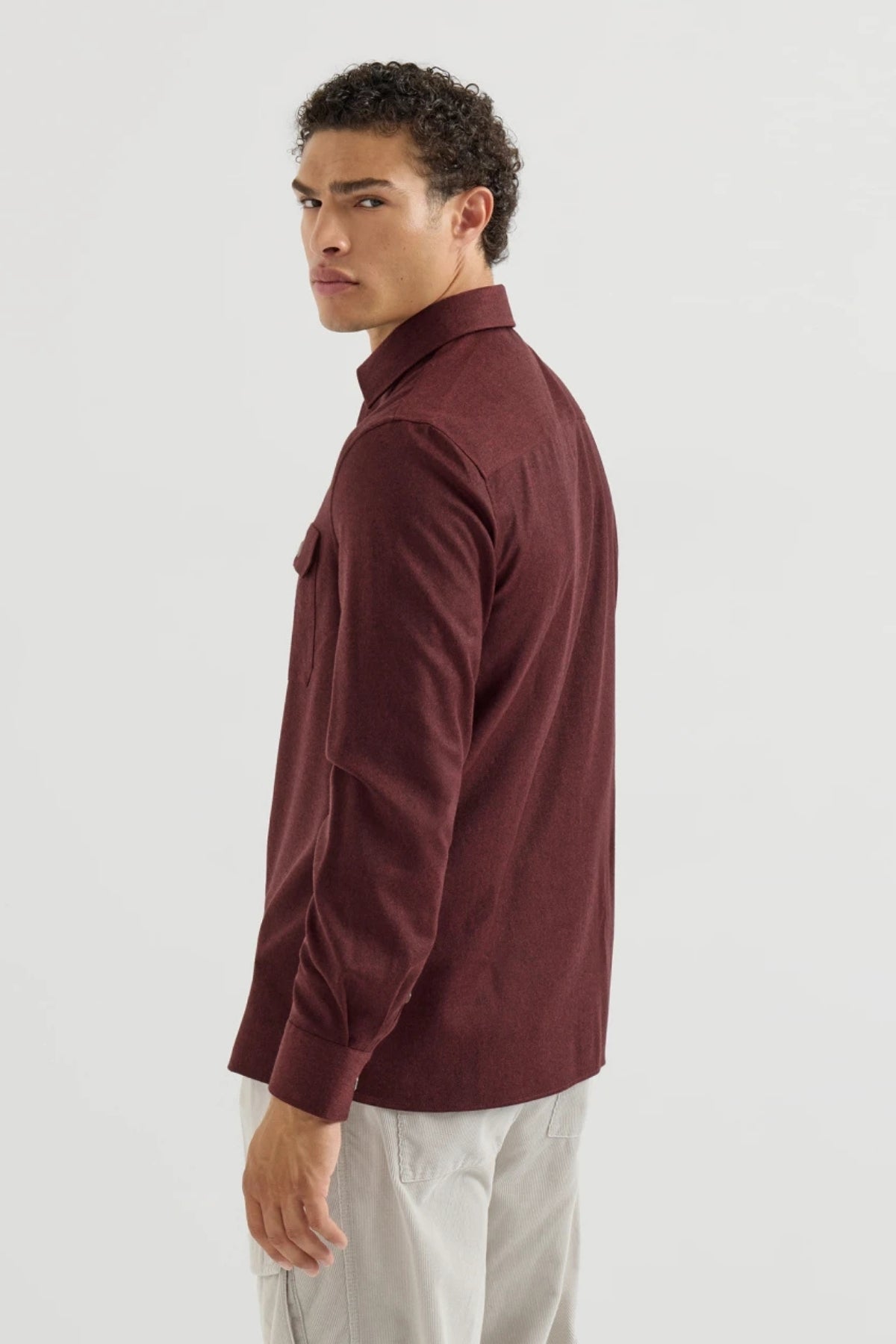 Virgin Wool Flannel Overshirt