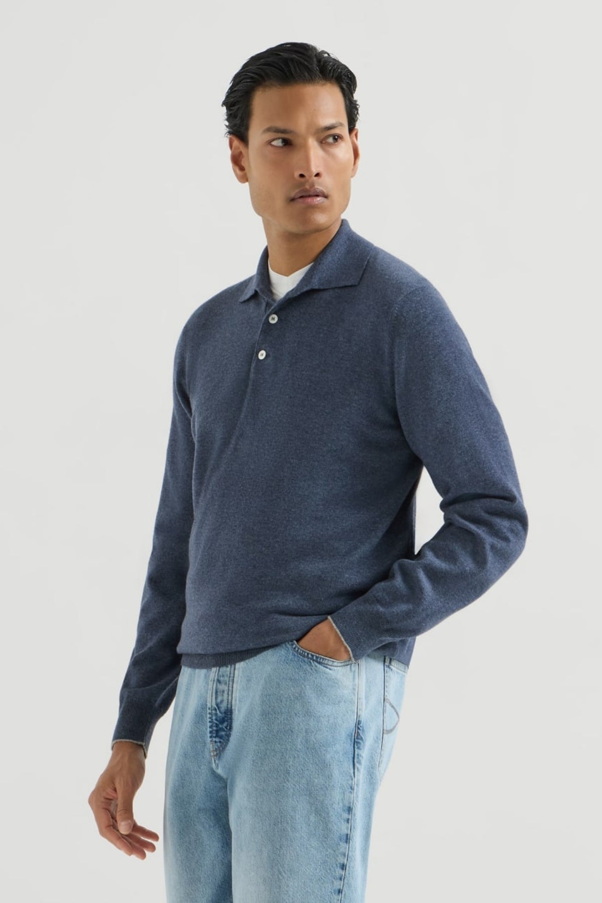 Cashmere Knit Polo Shirt-Brunello Cucinelli-Boyds Philadelphia