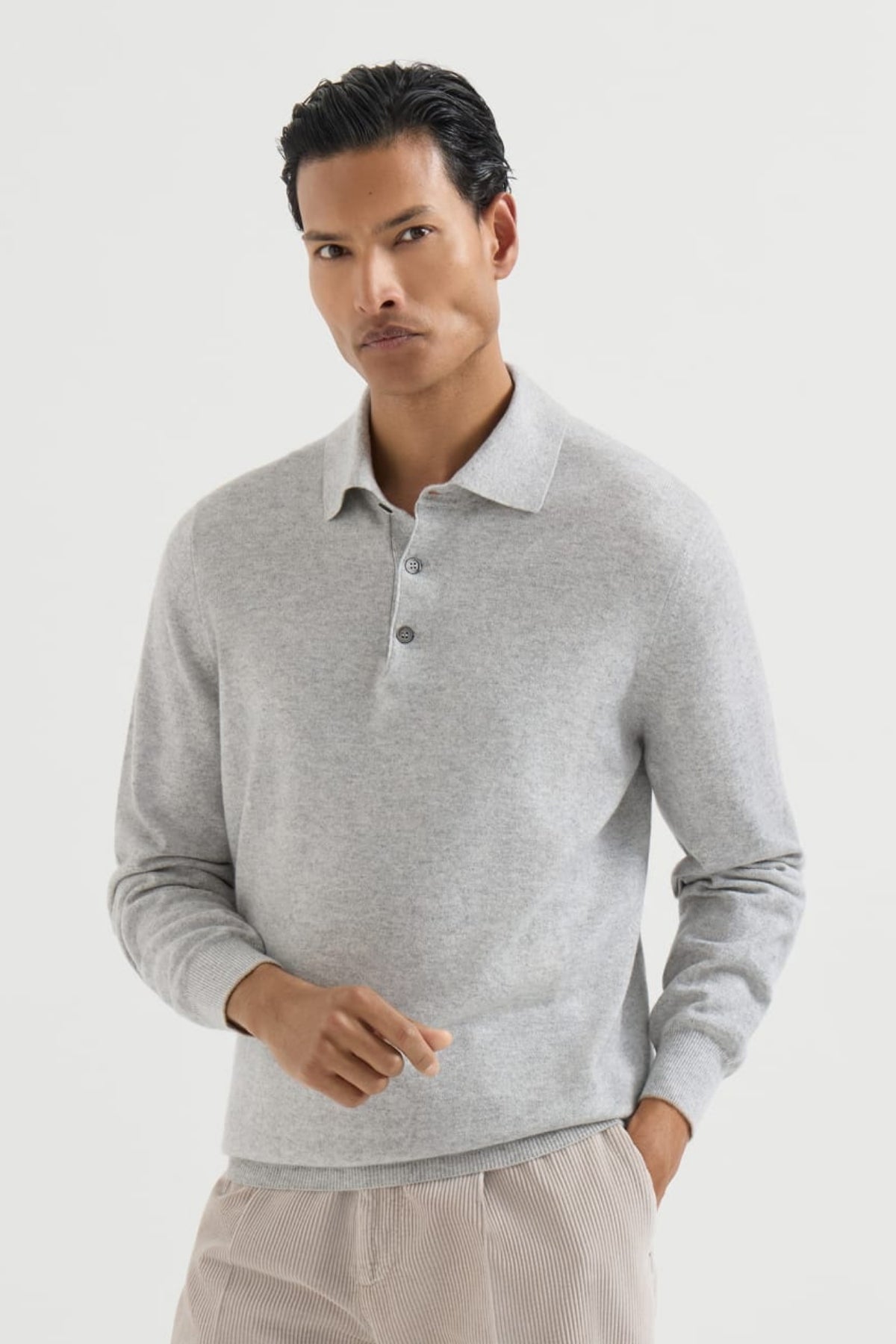 Cashmere Knit Polo Shirt-Brunello Cucinelli-Boyds Philadelphia