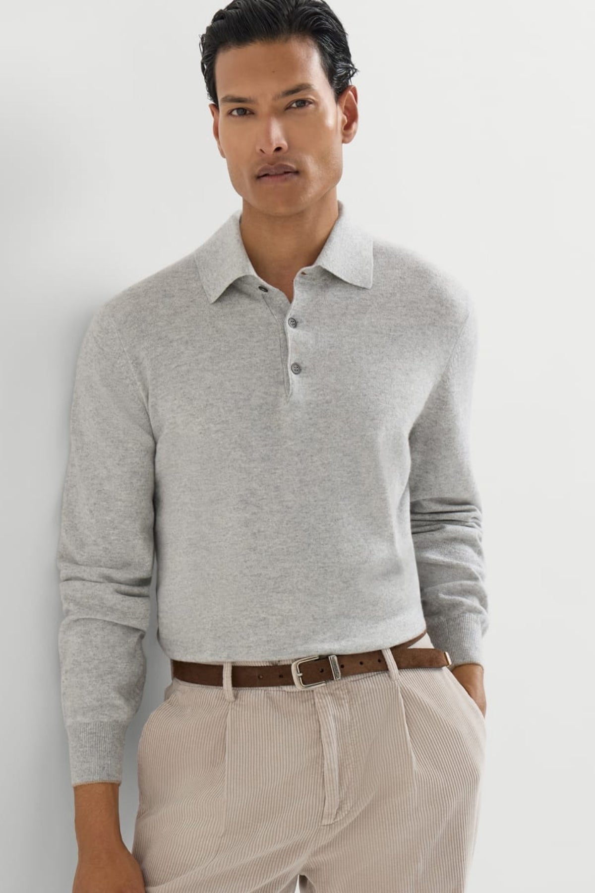 Cashmere Knit Polo Shirt-Brunello Cucinelli-Boyds Philadelphia