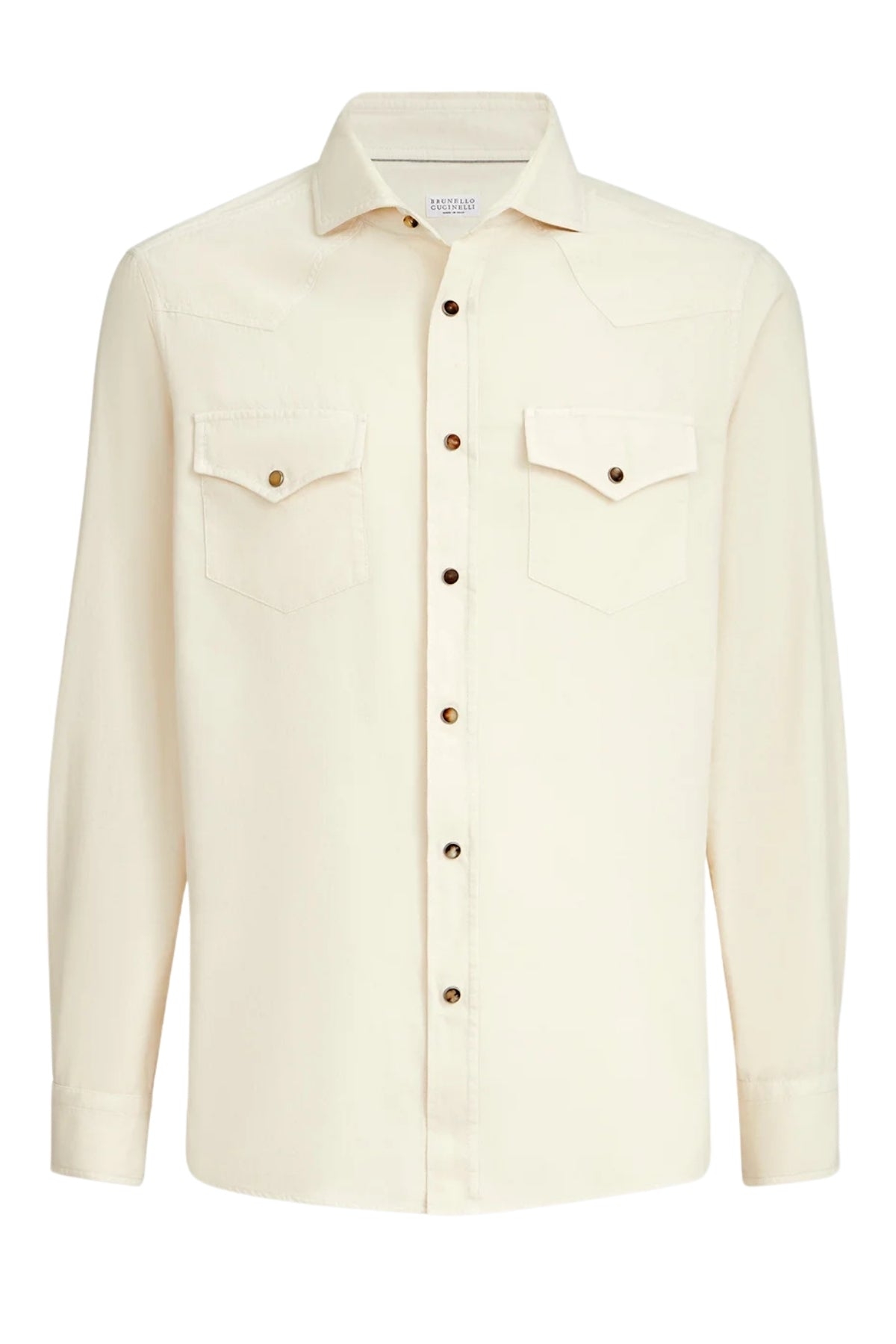 Garment-Dyed Western Shirt-Brunello Cucinelli-Boyds Philadelphia