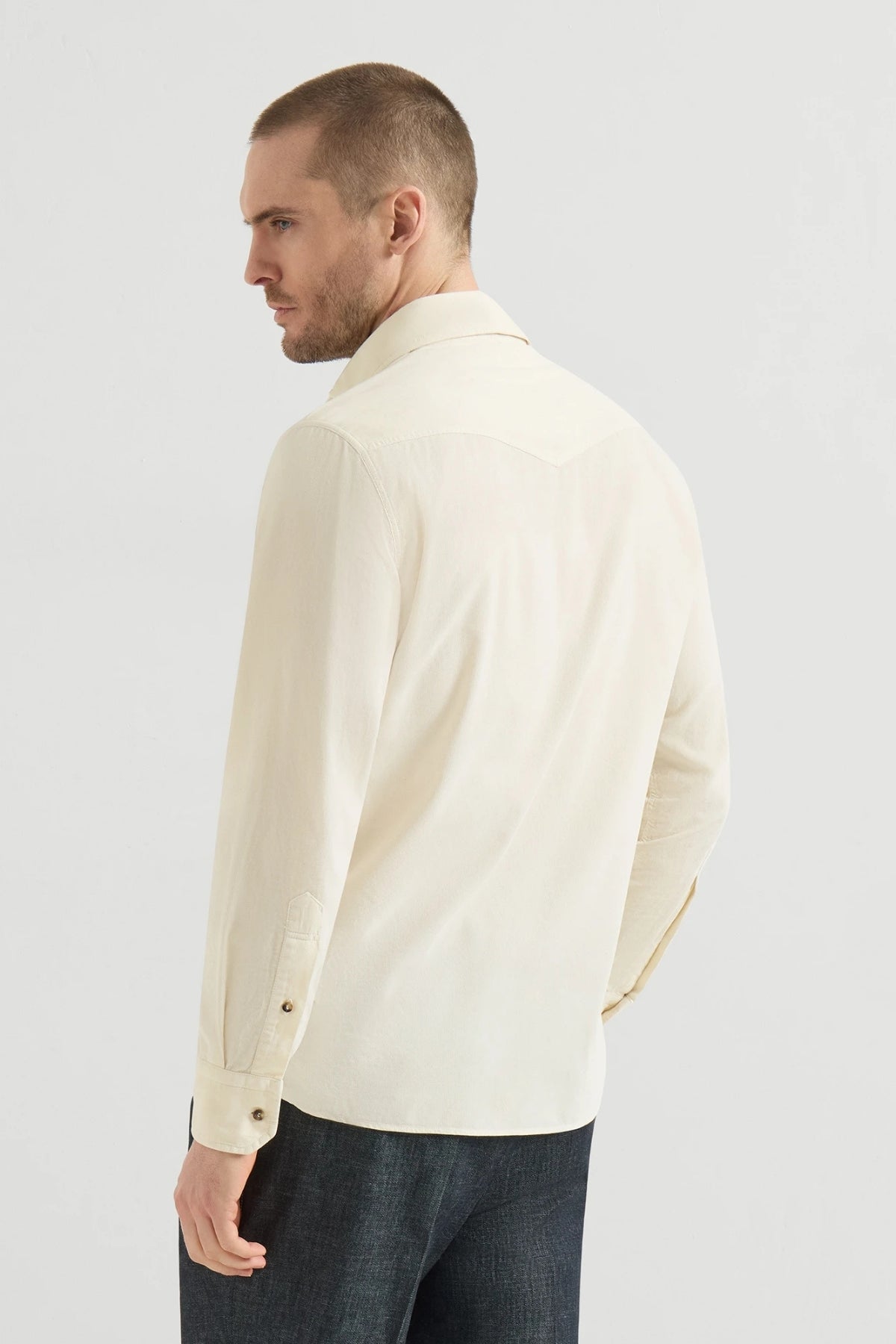 Garment-Dyed Western Shirt-Brunello Cucinelli-Boyds Philadelphia