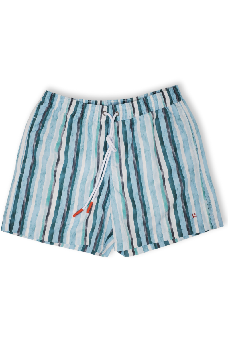 Green Stripe Swim Shorts-ISAIA-Boyds Philadelphia