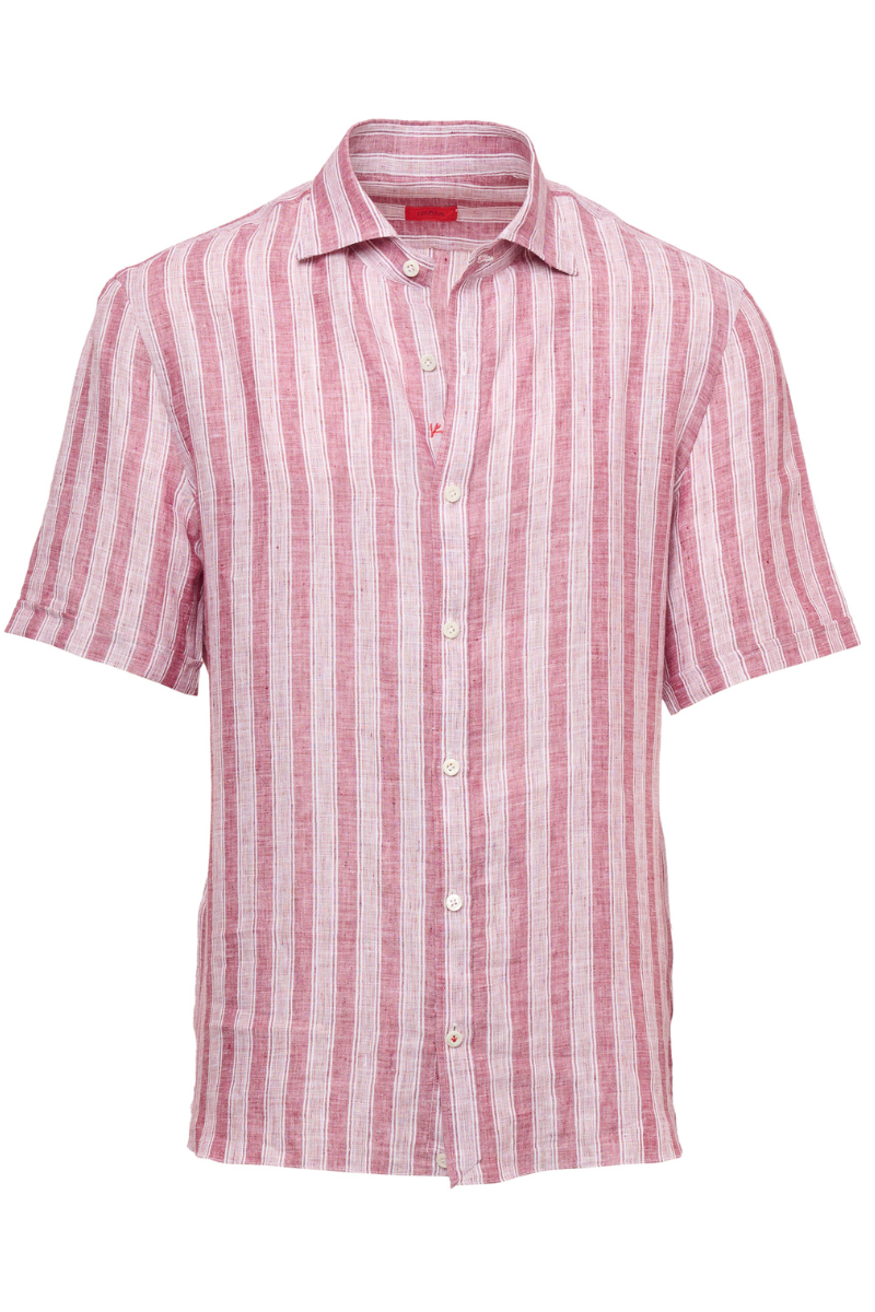 Striped Short Sleeve Shirt-ISAIA-Boyds Philadelphia