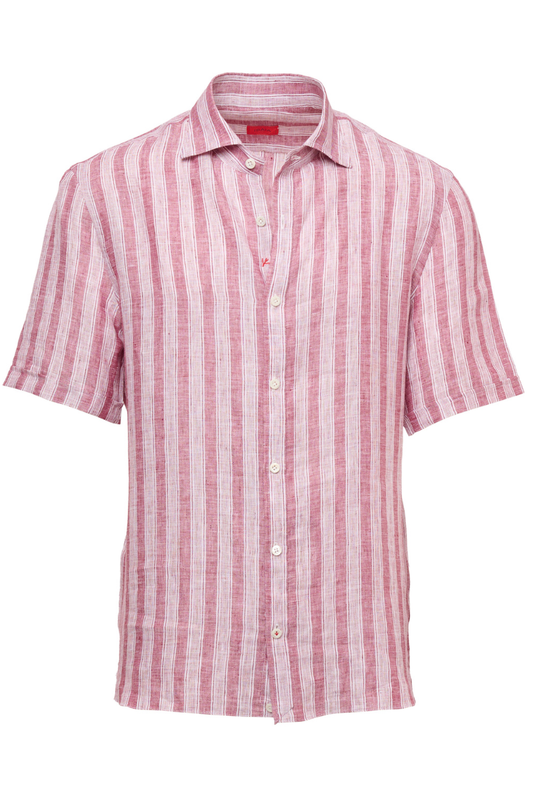 Striped Short Sleeve Shirt-ISAIA-Boyds Philadelphia