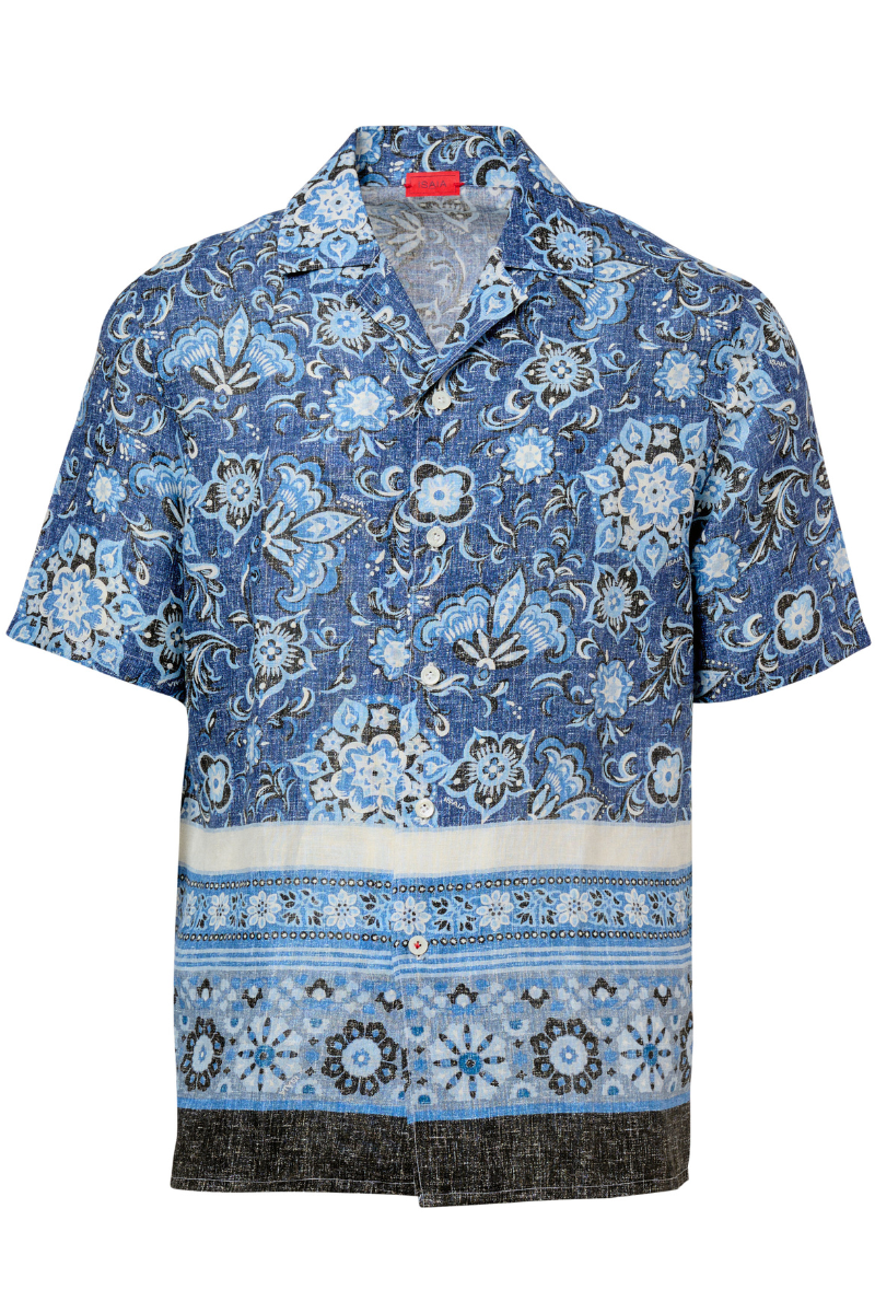 Floral Linen Printed Shirt-ISAIA-Boyds Philadelphia