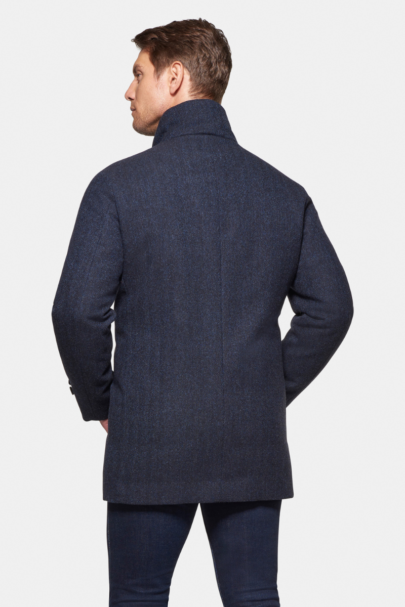 Herringbone Car Coat-Norwegian Wool-Boyds Philadelphia