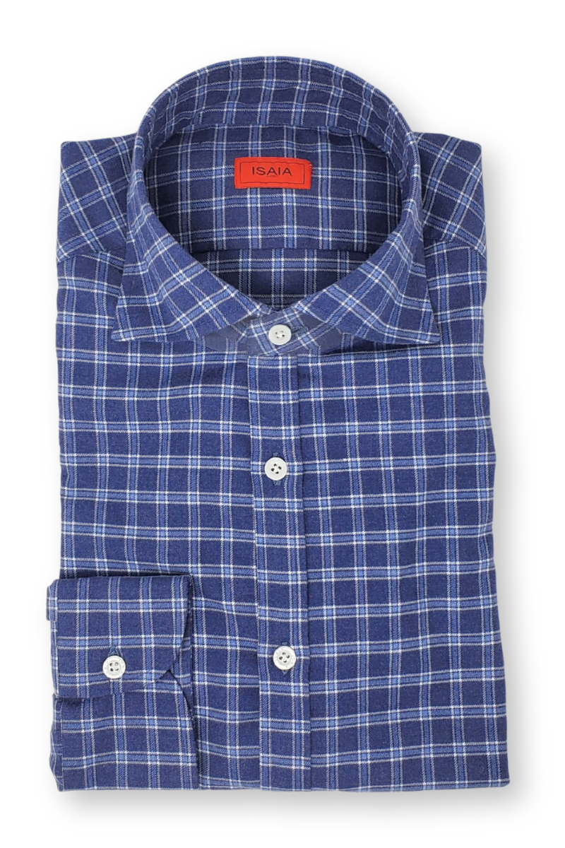 Flannel Check Shirt-ISAIA-Boyds Philadelphia