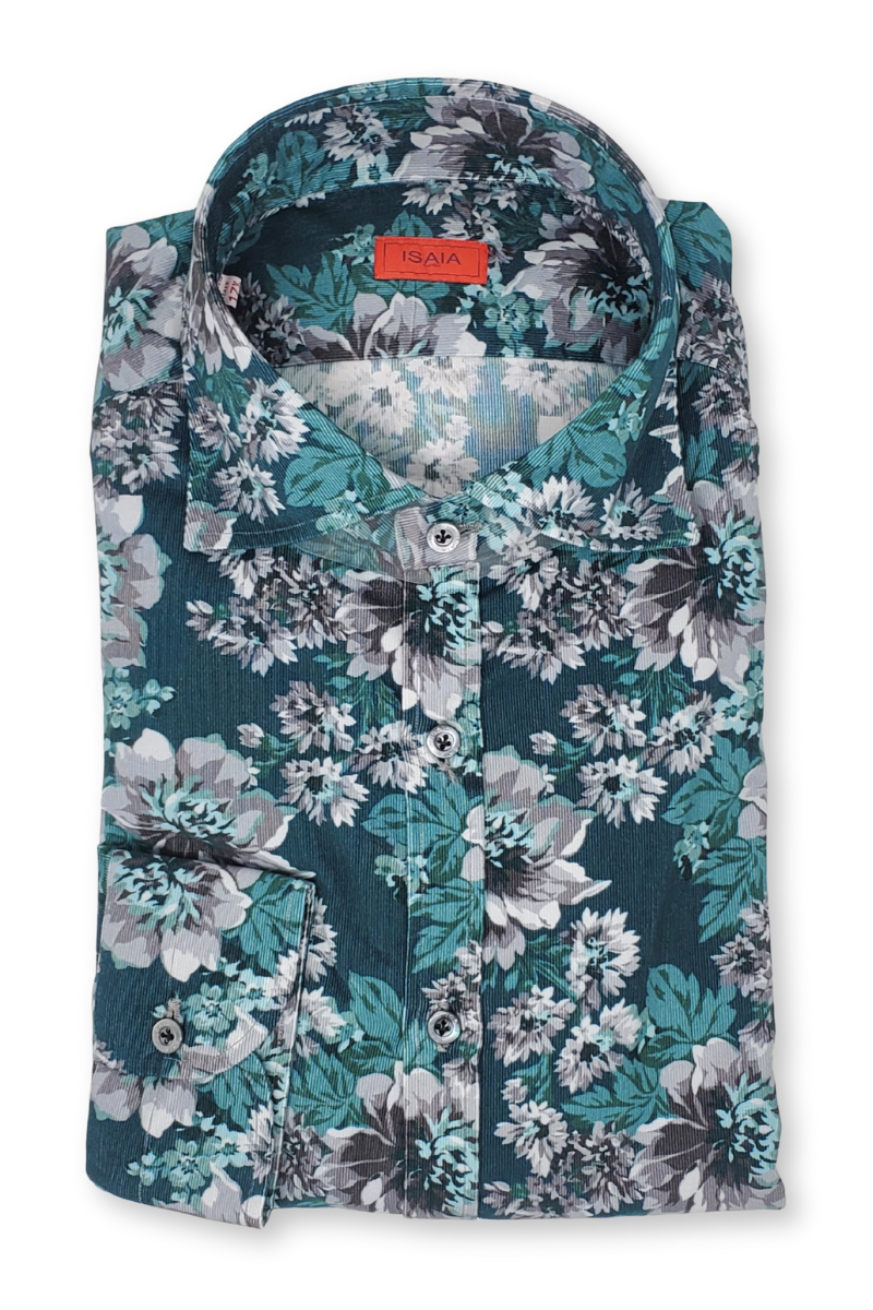 Corduroy Floral Shirt-ISAIA-Boyds Philadelphia
