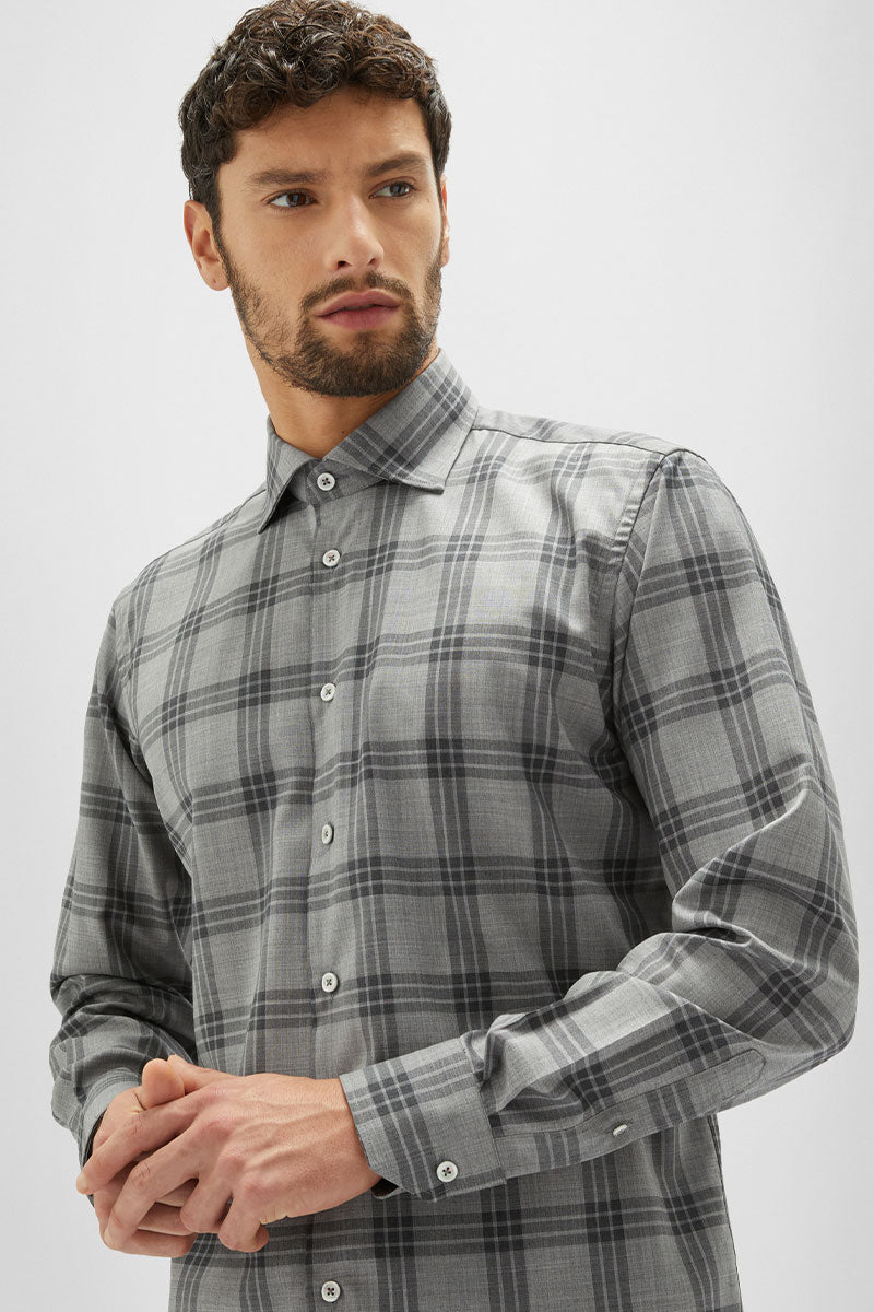 Rainy Day Check Shirt-Maurizio Baldassari-Boyds Philadelphia