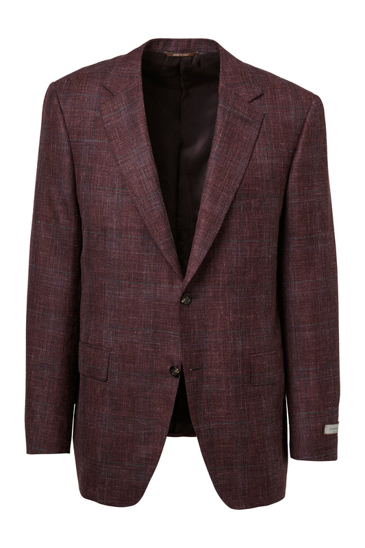 Linen-Blend Plaid Sportcoat-Canali-Boyds Philadelphia