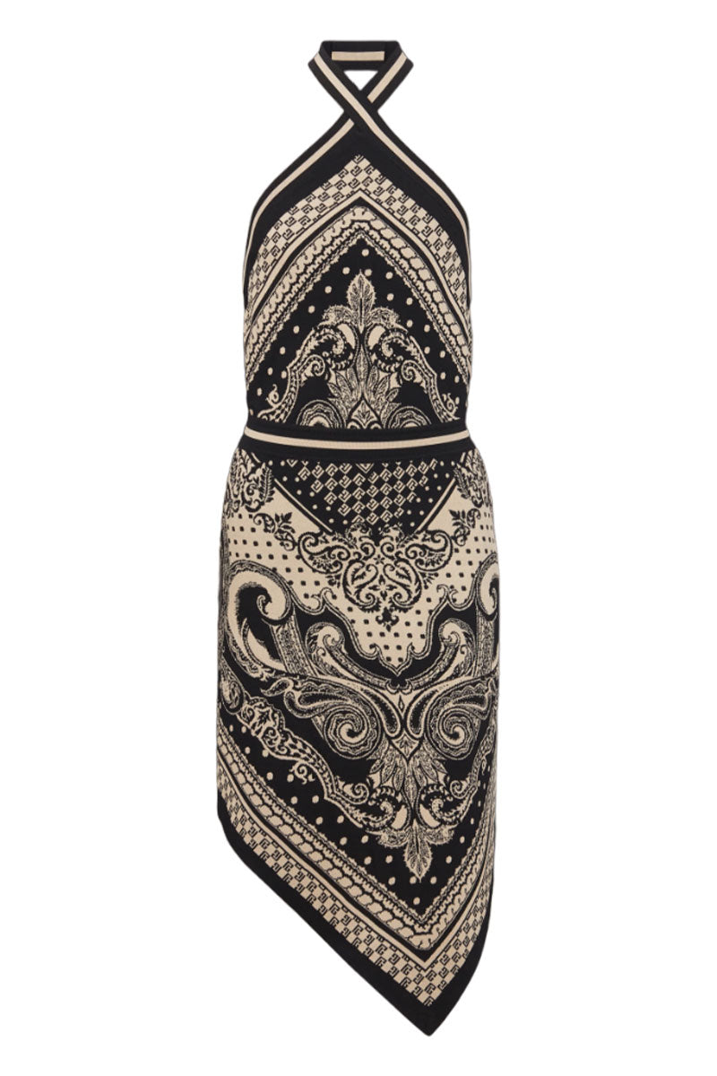 Backless Knit Paisley and Monogram Dress by Balmain – Boyds