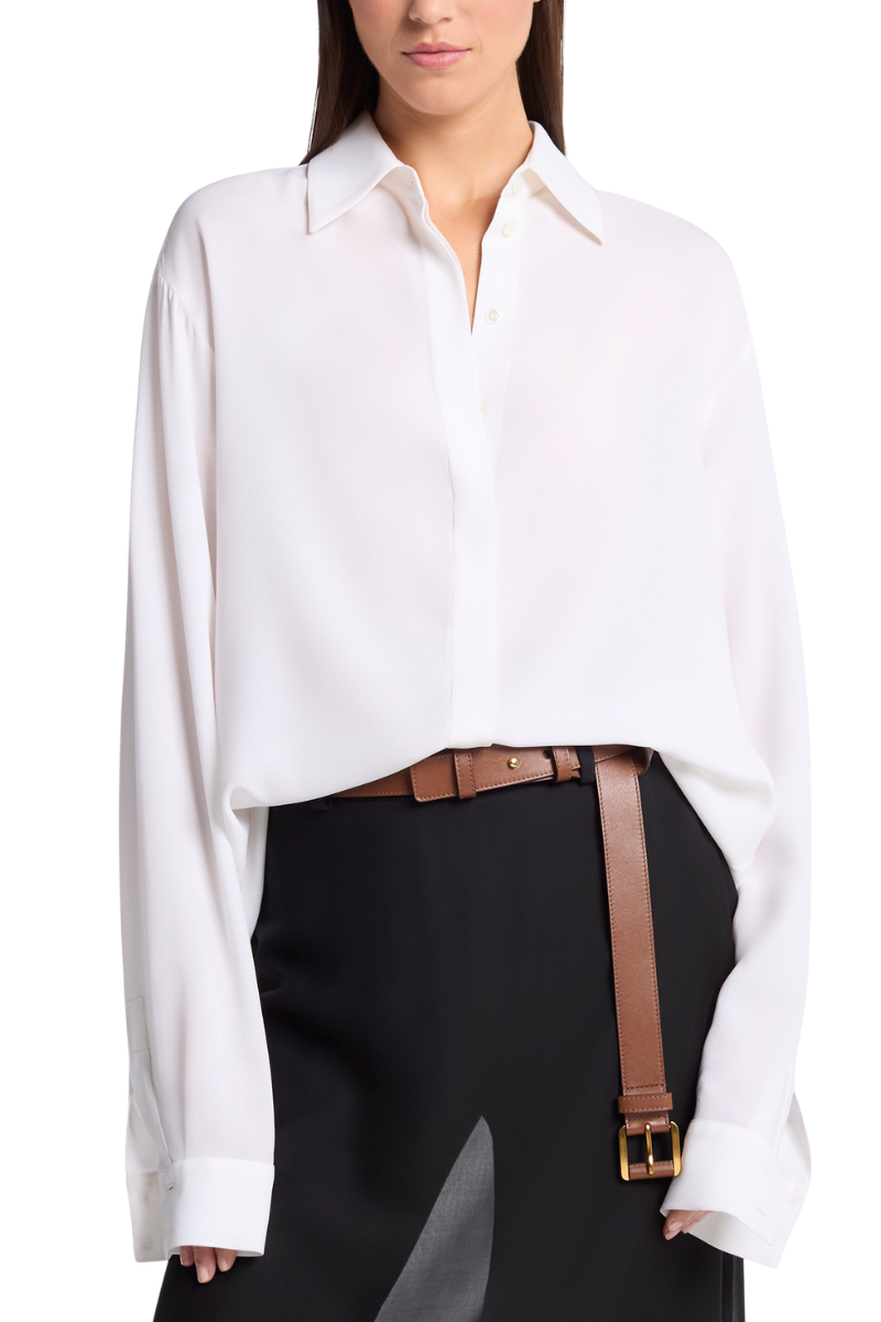 Boyfriend Button Down Shirt-Michael Kors Collection-Boyds Philadelphia