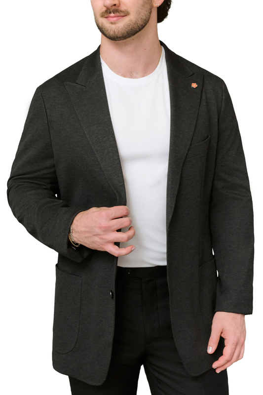 Charcoal Jersey Sport Jacket-Gerald-Boyds Philadelphia
