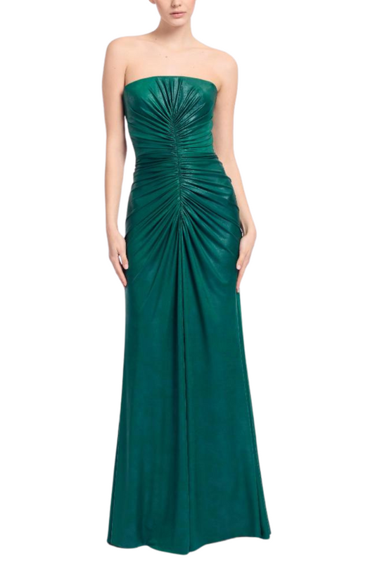 Strapless Jersey Leatherette Gown-ELIE SAAB-Boyds Philadelphia