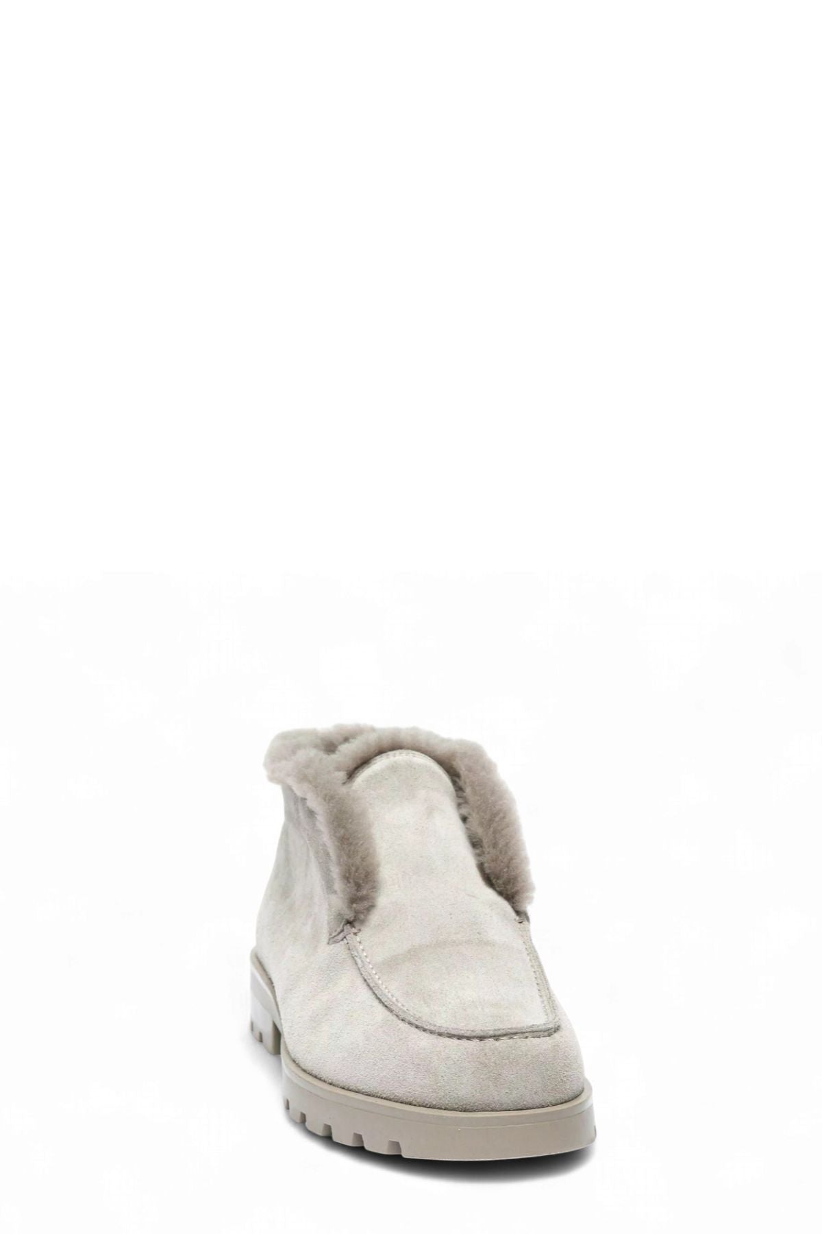 Lug Sole Shearling Lined Slip On Bootie