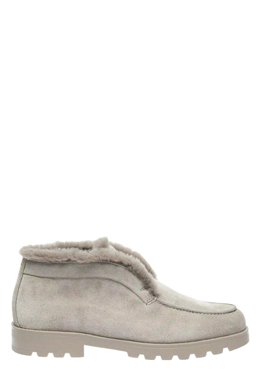 Lug Sole Shearling Lined Slip On Bootie-Santoni-Boyds Philadelphia