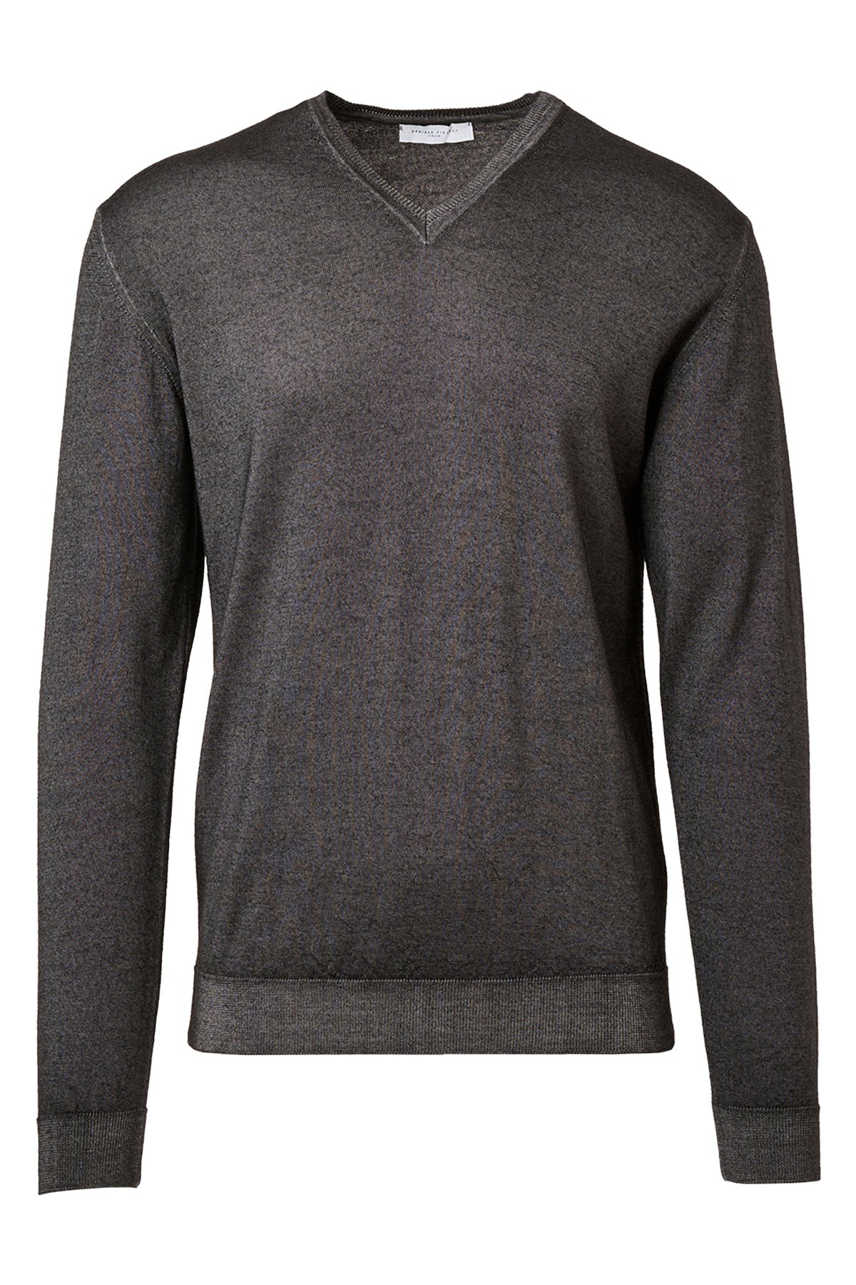 Washed Wool V-Neck Sweater