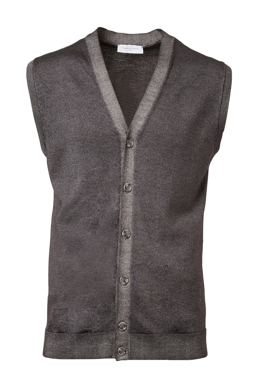 Washed Wool Sleeveless Cardigan-Daniele Fiesoli-Boyds Philadelphia