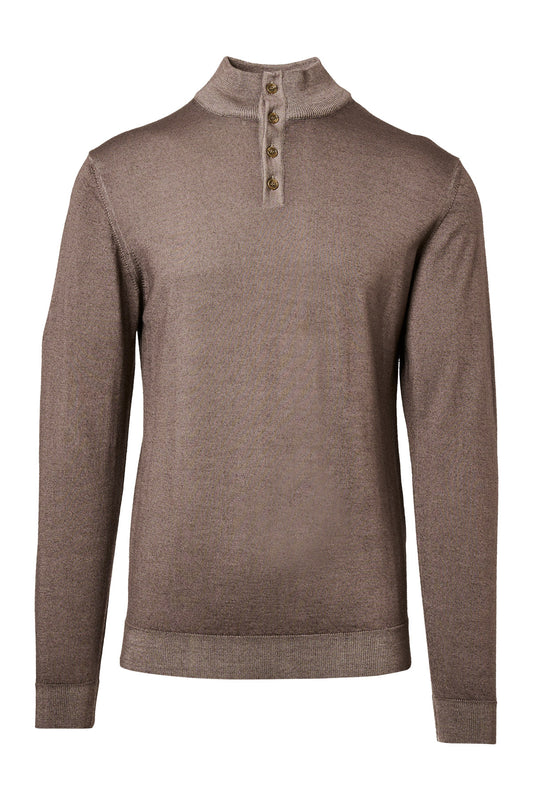 Washed Wool Button Mock Neck Sweater-Daniele Fiesoli-Boyds Philadelphia