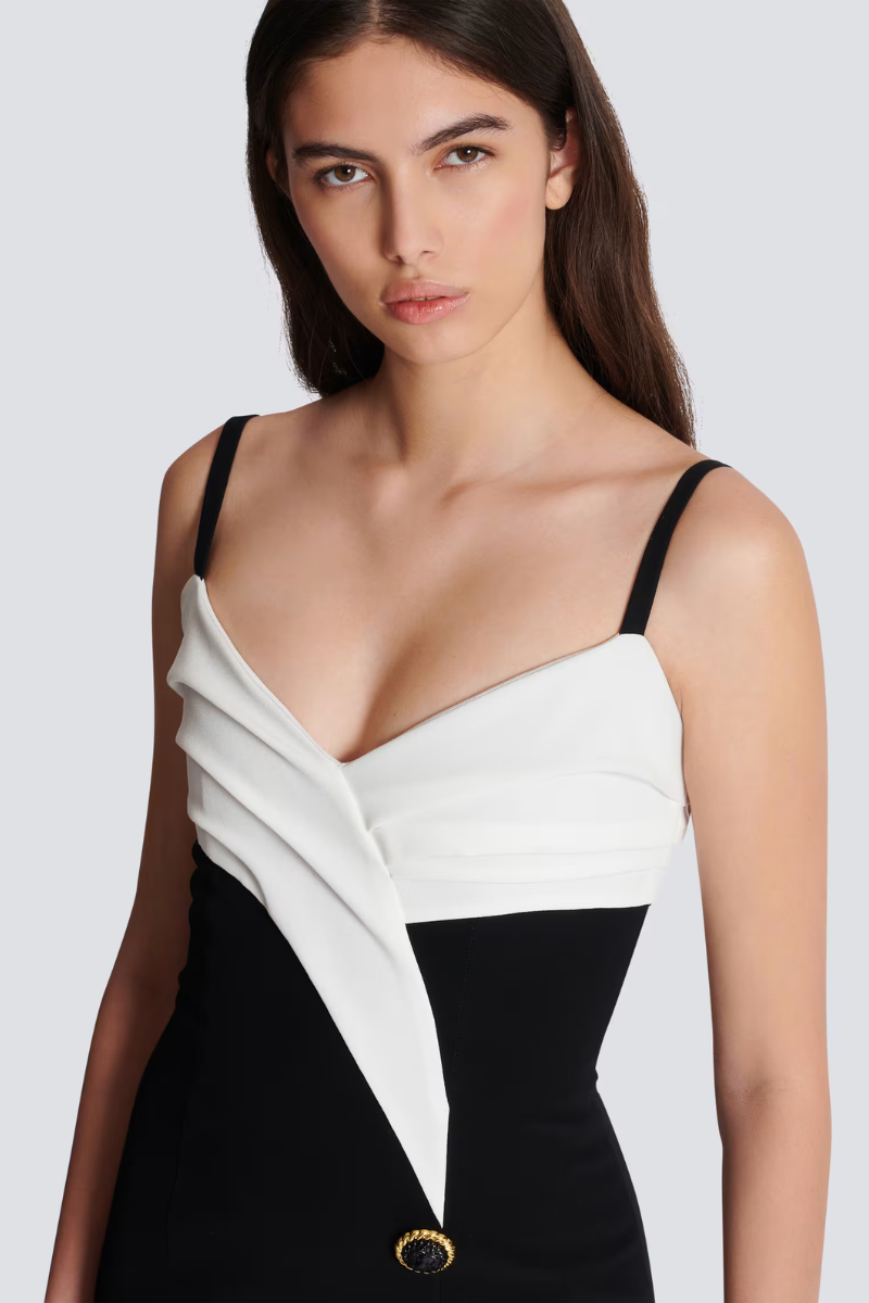 Two-Tone Long Dress-Balmain-Boyds Philadelphia
