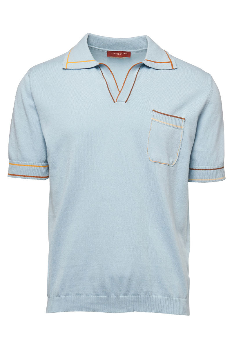 Contrast Knit Polo-Daniele Fiesoli-Boyds Philadelphia