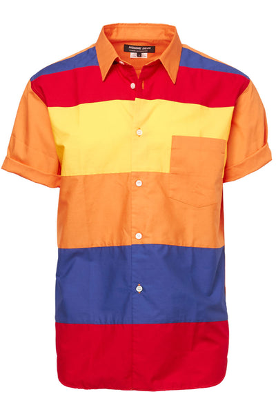 Striped Short Sleeve Sportshirt-Comme Des Garçons Homme Deux-Boyds Philadelphia