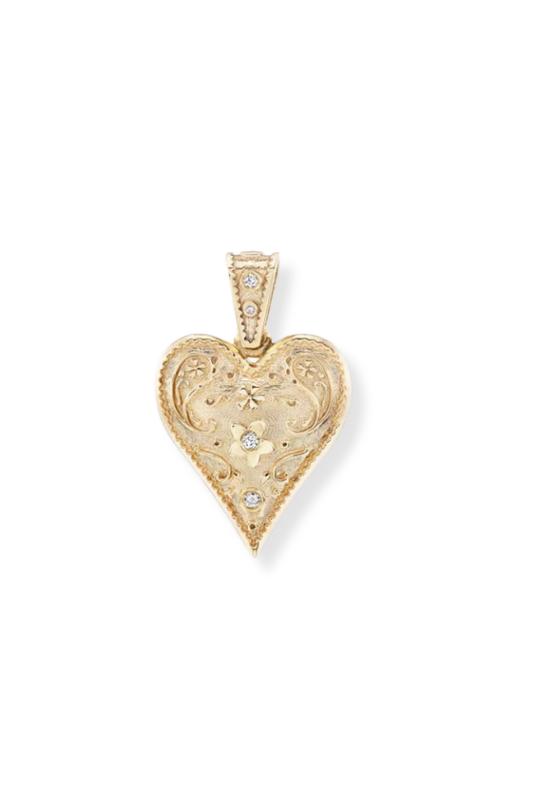 Small Southwestern Heart Charm-Marlo Laz-Boyds Philadelphia
