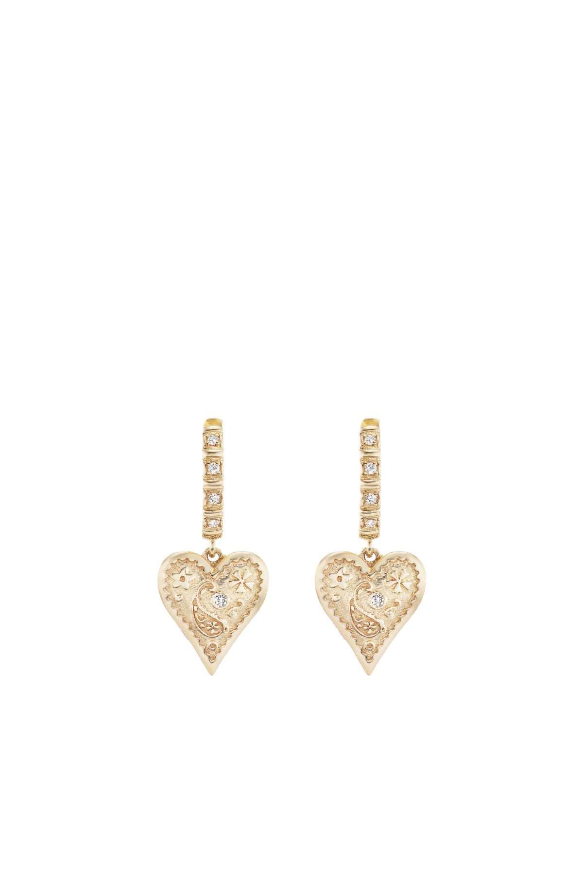 Mini Southwestern Heart Earrings