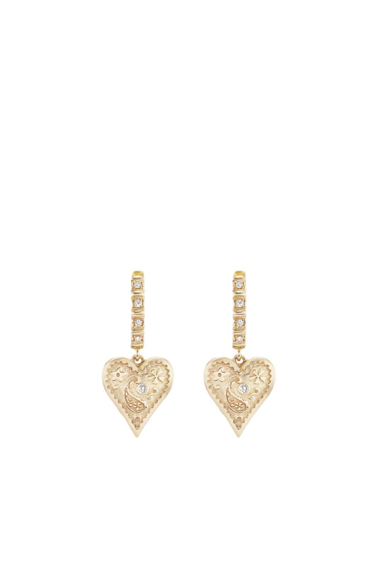 Mini Southwestern Heart Earrings-Marlo Laz-Boyds Philadelphia