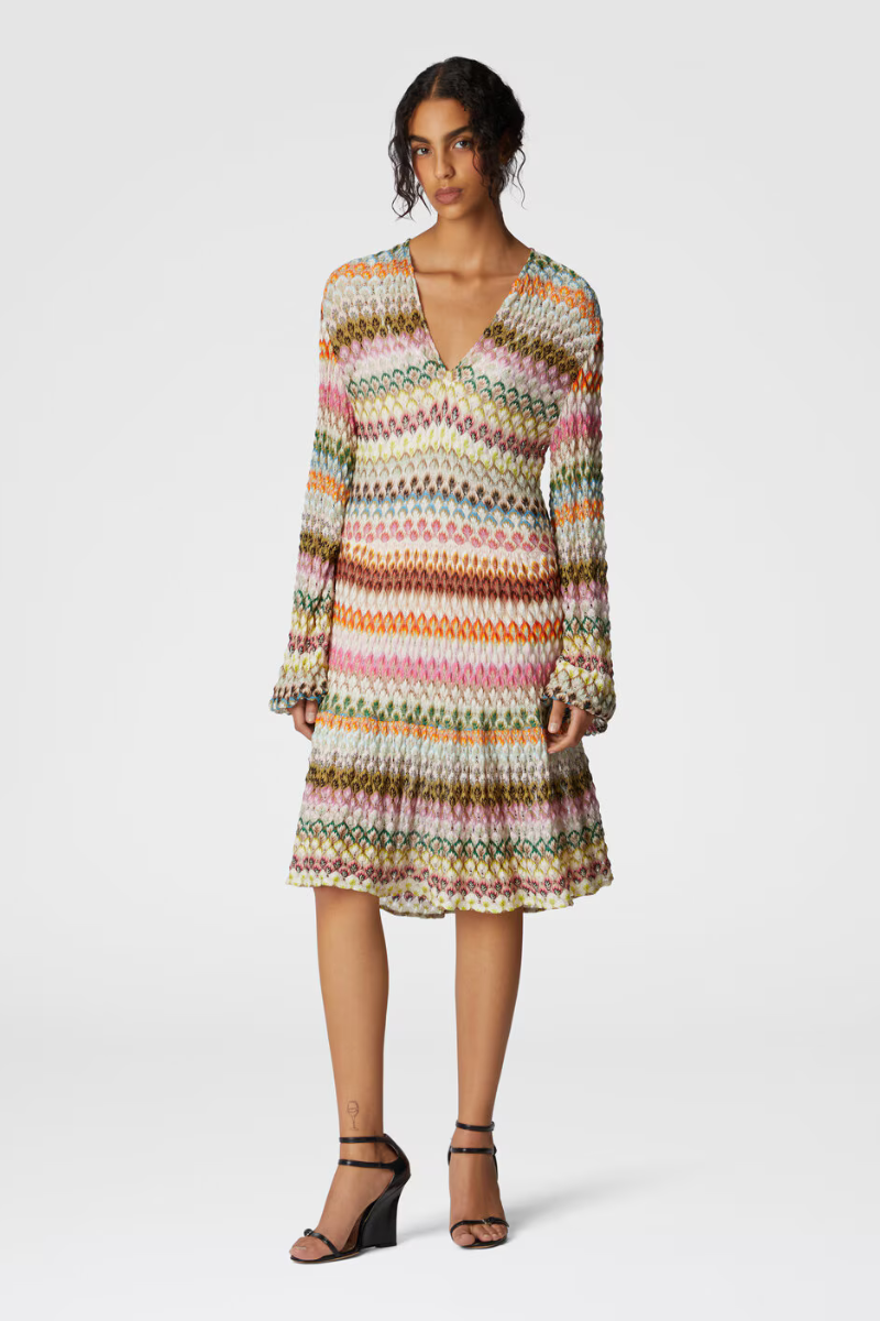 Striped Raschel Laced Dress-Missoni-Boyds Philadelphia