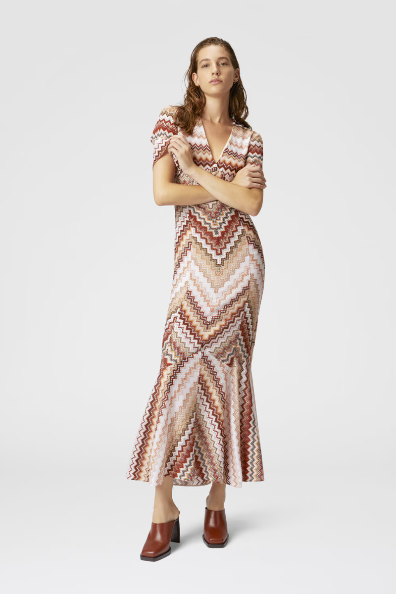 Lamé Flared Maxi Dress-Missoni-Boyds Philadelphia