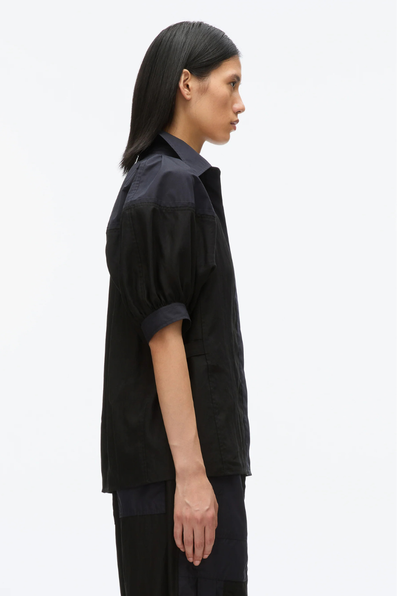 Lantern Sleeve Combo Shirt-3.1 Phillip Lim-Boyds Philadelphia