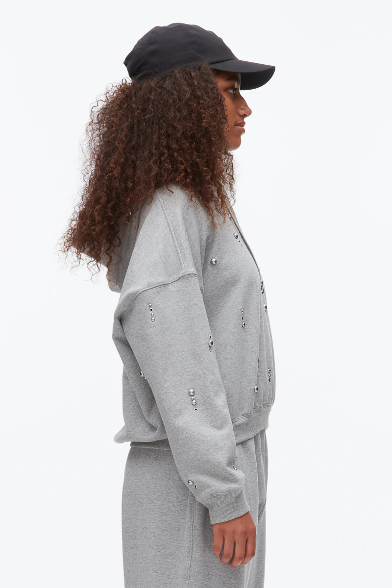 Stud Embellished Hoodie-3.1 Phillip Lim-Boyds Philadelphia