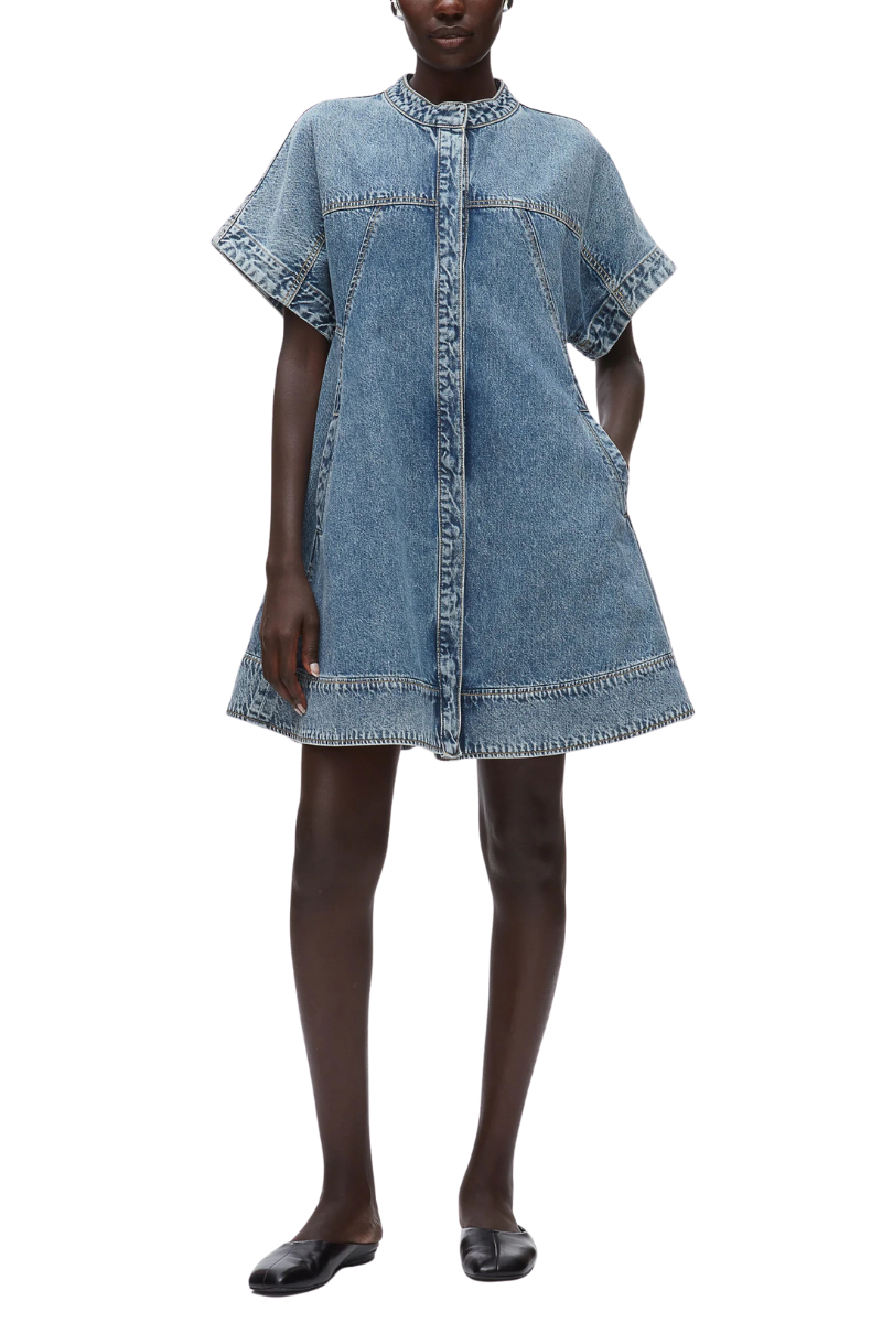 Trapeze Light Denim Dress-3.1 Phillip Lim-Boyds Philadelphia