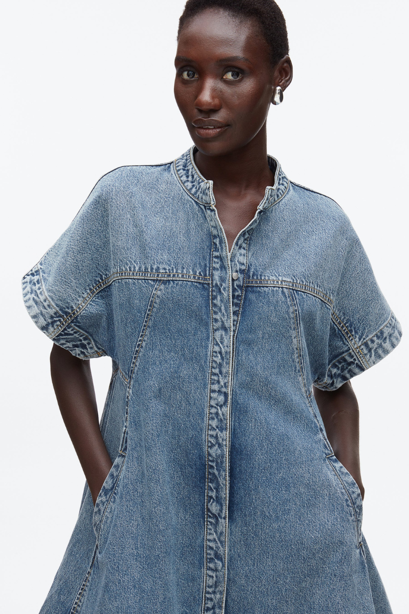 Trapeze Light Denim Dress-3.1 Phillip Lim-Boyds Philadelphia
