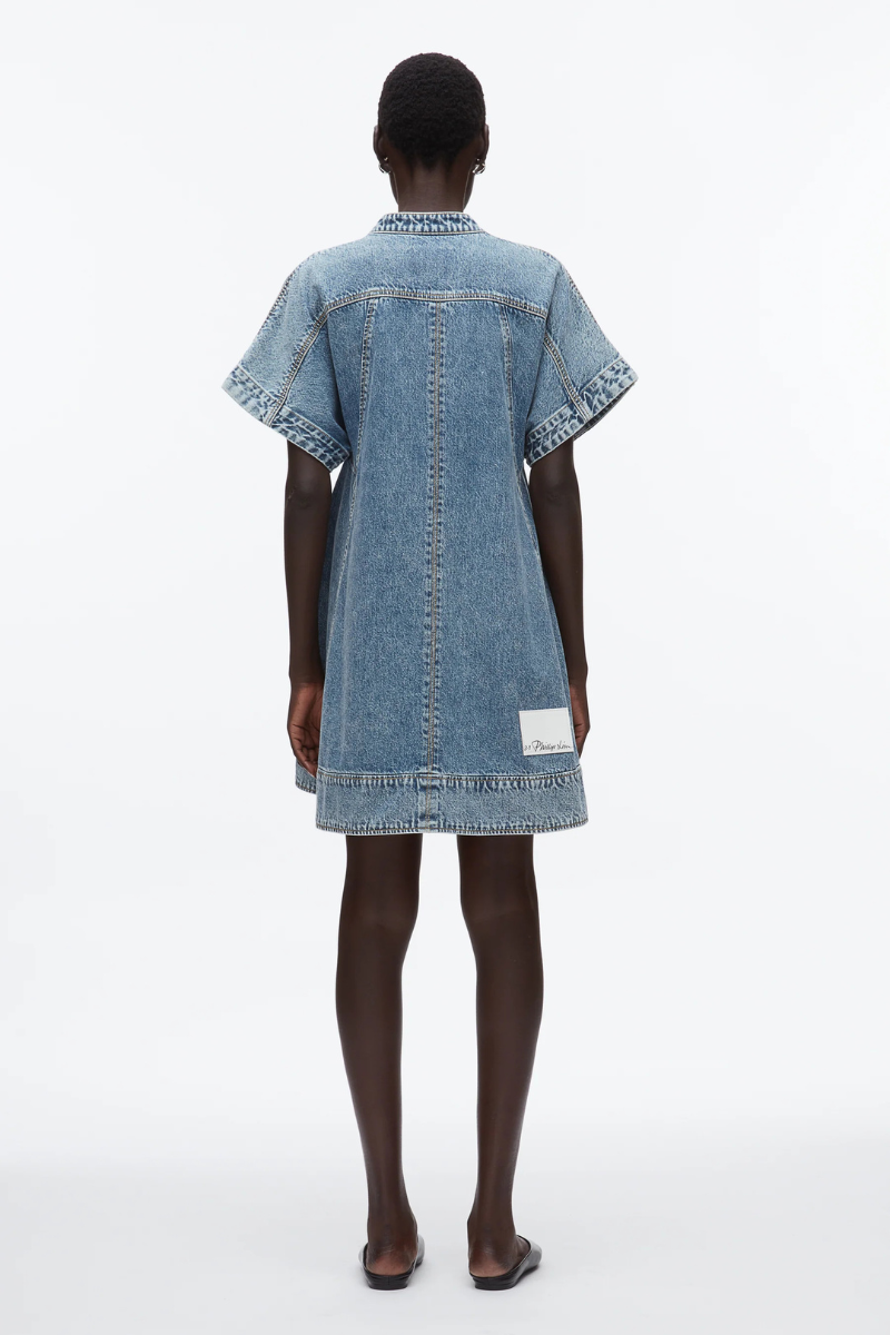 Trapeze Light Denim Dress-3.1 Phillip Lim-Boyds Philadelphia