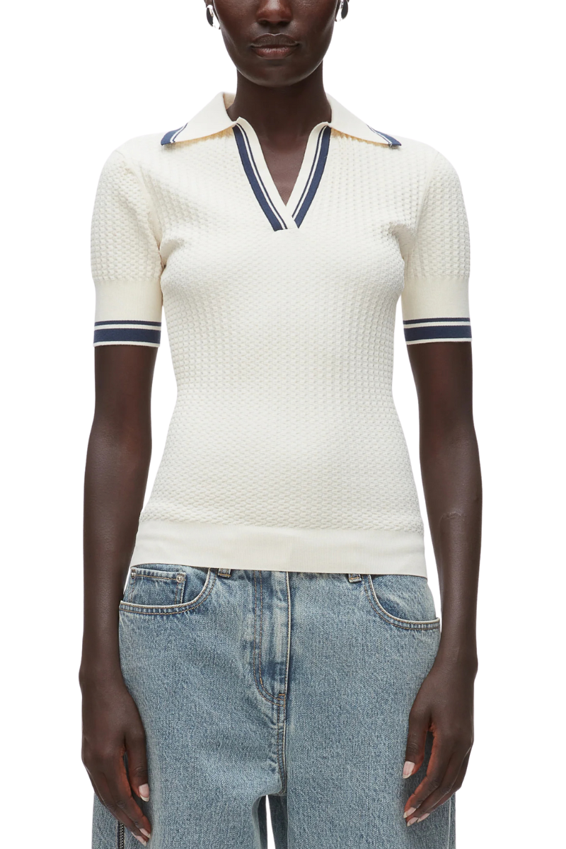 Textured Rib Fitted Polo-3.1 Phillip Lim-Boyds Philadelphia