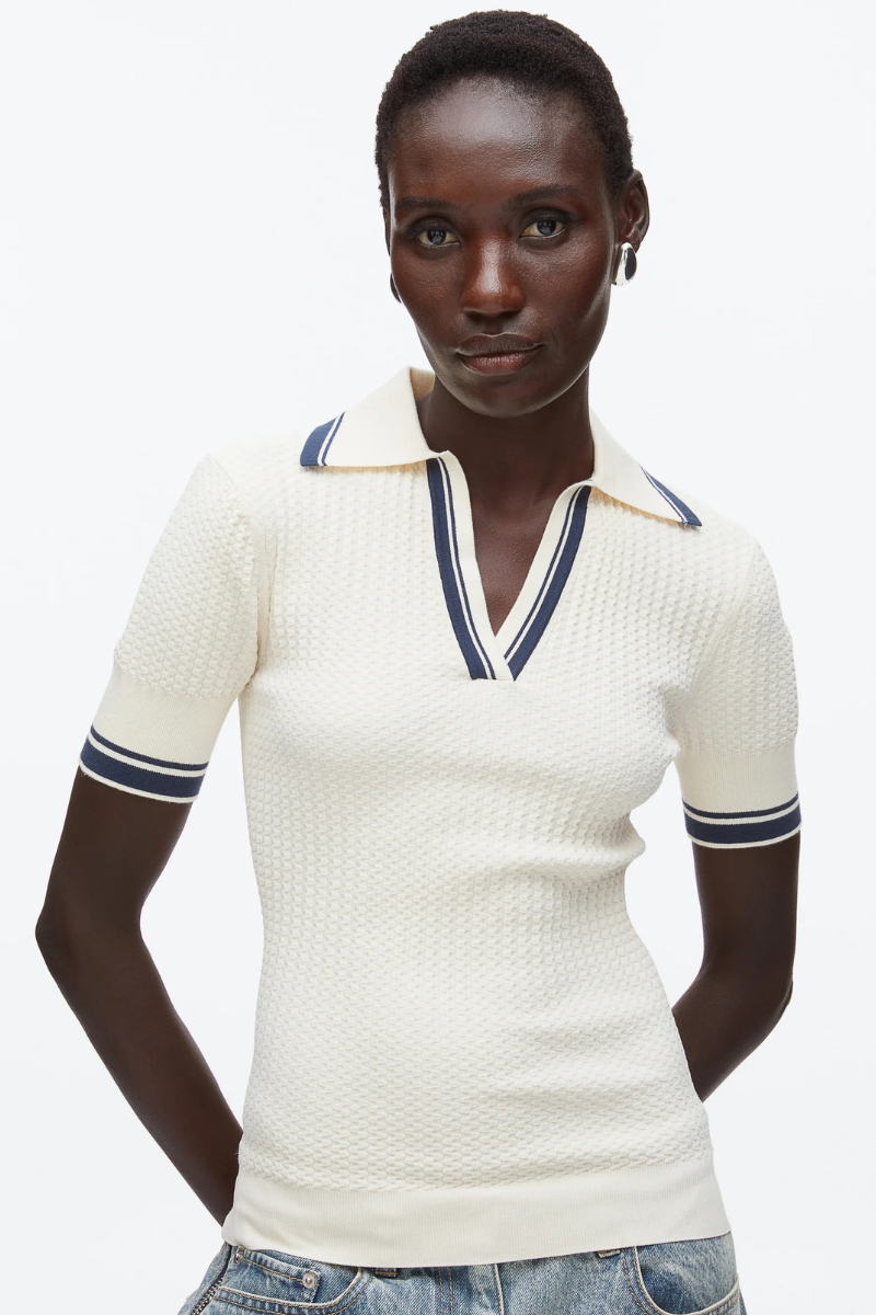 Textured Rib Fitted Polo-3.1 Phillip Lim-Boyds Philadelphia