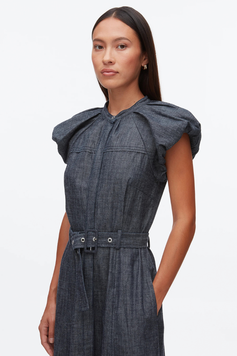 Denim Puff Sleeve Dress-3.1 Phillip Lim-Boyds Philadelphia
